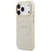 Dėklas Guess Peony Hot Stamp MagSafe Case for iPhone 17 Pro - rusvai gelsvas