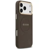 Dėklas Guess Peony Hot Stamp MagSafe, skirtas iPhone 18 Pro Max / 17 Pro Max, rudas