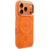 Dėklas Guess Peony Hot Stamp MagSafe, skirtas iPhone 18 Pro Max / 17 Pro Max, oranžinis