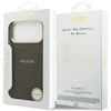GUESS dėklas, skirtas IPHONE 17 Pro Max, suderinamas su MagSafe GUHMP17XPSAMSECW (PU su bijūnų spalvos karštu antspaudu), rudas