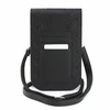 Dėklas Guess PU 4G Peony Stripe Metal Logo Phone Bag juodos spalvos