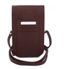 Guess PU 4G Peony Stripe Metal Logo telefono krepšys, bordo spalvos