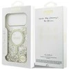 Guess Resin Bottom Glitter MagSafe dėklas Apple iPhone 17 Pro Max aukso spalvos