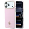 Dėklas Guess Saffiano Small 4G & Classic Logo MagSafe, skirtas iPhone 18 Pro / 17 Pro, rožinis
