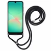 Dėklas Hurtel Samsung Galaxy A17 5G / A17 4G Case with Fiber Lining and Crossbody Strap – juodos spalvos