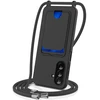 Dėklas Hurtel Samsung Galaxy A37 5G TPU Case with Card Holder and Crossbody Lanyard – juodos spalvos