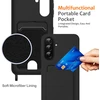 Dėklas Hurtel Samsung Galaxy A37 5G TPU Case with Card Holder and Crossbody Lanyard – juodos spalvos