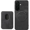 Dėklas Hurtel Samsung Galaxy S26 Case with Detachable Card Holder, MagSafe Compatible, Synthetic Leather – juodos spalvos