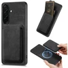 Dėklas Hurtel Samsung Galaxy S26 Case with Detachable Card Holder, MagSafe Compatible, Synthetic Leather – juodos spalvos