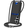 Dėklas Hurtel Samsung Galaxy S26 TPU Case with Card Holder and Crossbody Lanyard – juodos spalvos