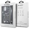 Karl Lagerfeld dėklas, skirtas IPHONE 16 PRO KLHCP16LPGGRMPCK, suderinamas su „MagSafe“ (CRSSBY grūdėtas PU su raštu ir logotipu), juodas