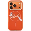 Karl Lagerfeld IML Choupettes Karl Script Logo MagSafe dėklas, skirtas iPhone 17 Pro – Oranžinis