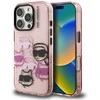 Dėklas Karl Lagerfeld IML Multi K&C Head Pattern skirtas Apple iPhone 16 Pro rožinės spalvos