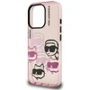 Dėklas Karl Lagerfeld IML Multi K&C Head Pattern skirtas Apple iPhone 16 Pro rožinės spalvos