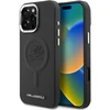 Dėklas Karl Lagerfeld Initial & Metal Logo MagSafe Apple iPhone 16 Pro Max juodos spalvos