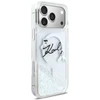 „Karl Lagerfeld“ skysto blizgučio „Karl Script“ logotipo „MagSafe“ dėklas, skirtas „iPhone 17 Pro Max“ – skaidrus