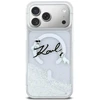 „Karl Lagerfeld“ skysto blizgučio „Karl Script“ logotipo „MagSafe“ dėklas, skirtas „iPhone 17 Pro Max“ – skaidrus