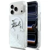 „Karl Lagerfeld“ skysto blizgučio „Karl Script“ logotipo „MagSafe“ dėklas, skirtas „iPhone 17 Pro Max“ – skaidrus