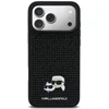 Karl Lagerfeld dėklas, skirtas IPHONE 17 Pro Max KLHCP17X6PRKCLK (Rhinestone W/ K&C PIN) juodas