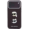 Dėklas Karl Lagerfeld Saffiano su Karl & Choupette Heads smeigtukais ir logotipu, skirtas iPhone 18 Pro / 17 Pro, bordo spalvos
