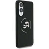 Dėklas Karl Lagerfeld Silicone Double Heads And Circle MagSafe Samsung Galaxy S25 Edge juodos spalvos