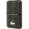Dėklas Lacoste PVC mišinio „Monogram Petit Pique“ „MagSafe“ piniginė su stovu, ruda