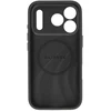 Liavec Silk Shield dėklas su metaliniu kameros rėmeliu, skirtas iPhone 18 Pro/17 Pro, juodas