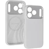 Liavec Silk Shield dėklas su metaliniu kameros rėmeliu, skirtas iPhone 18 Pro Max/17 Pro Max, pilkas