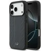 Dėklas Mercedes Leather Laurel Leaves Stripes MagSafe Apple iPhone 17 Pro mėlynas