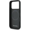 Mercedes Plain Smooth Leather MagSafe dėklas iPhone 17 Pro juodos spalvos