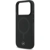 Mercedes Plain Smooth Leather MagSafe dėklas iPhone 17 Pro juodos spalvos
