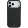 Mercedes Plain Smooth Leather MagSafe 17 Pro Max iPhone juodos spalvos dėklas