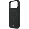 Mercedes Plain Smooth Leather MagSafe 17 Pro Max iPhone juodos spalvos dėklas