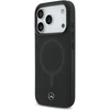 Mercedes Plain Smooth Leather MagSafe dėklas Apple iPhone 17 Pro juodos spalvos
