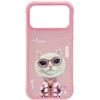 „Nimmy Cool&amp;Cute 2.0“ katės dėklas, skirtas „iPhone 17 Pro Max“ - Rožinė