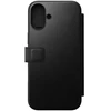 Dėklas Nomad Modern Leather Folio, juodas - iPhone 16 Plus