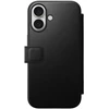 Dėklas Nomad Modern Leather Folio, juodas - iPhone 16
