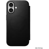 Dėklas Nomad Modern Leather Folio, juodas - iPhone 16