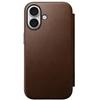 Nomad modernus odinis dėklas, rudas – iPhone 16