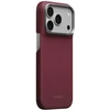 Dėklas PITAKA Edge Argyle MagSafe, skirtas iPhone 18 Pro / 17 Pro, bordo spalvos
