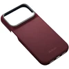 Dėklas PITAKA Edge Argyle MagSafe, skirtas iPhone 18 Pro / 17 Pro, bordo spalvos