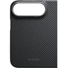 Dėklas PITAKA Edge Case MagSafe, skirtas iPhone, Duo, juoda-pilka