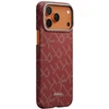 Dėklas PITAKA Ultra-Slim Monogram MagSafe skirtas Apple iPhone 17 Pro Max aukso spalvos red