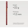Dėklas PITAKA Ultra-Slim Monogram MagSafe skirtas Apple iPhone 17 Pro Max aukso spalvos red