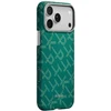 Dėklas PITAKA Ultra-Slim Monogram MagSafe Apple iPhone 17 Pro auksinis žalias