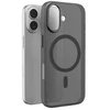 Puro „Lightfeel“ dėklas, skirtas „iPhone 17“, suderinamas su „MagSafe“ – skaidrus ir juodas