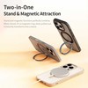 Dėklas Rock Rotating Stand Soft Touch Series Magnetic Apple iPhone 16 Pro Max aukso spalvos