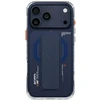Dėklas Skinarma Haxa Apple iPhone 17 Pro Max Magnetic Charging + Grip Stand mėlynas