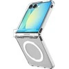 Dėklas „Spigen Ultra Hybrid Pro MagSafe“, skaidrus baltas - „Samsung Galaxy Z Flip7“
