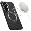 Dėklas Tech-Protect ION Carbon MagSafe Samsung Galaxy S26 juodos spalvos/sidabro spalvos